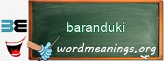 WordMeaning blackboard for baranduki